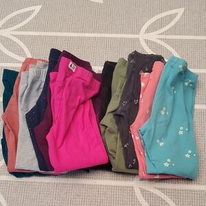 GAP Girls Assorted Color Leggings - Pink, Teal, Gray, Olive, Navy